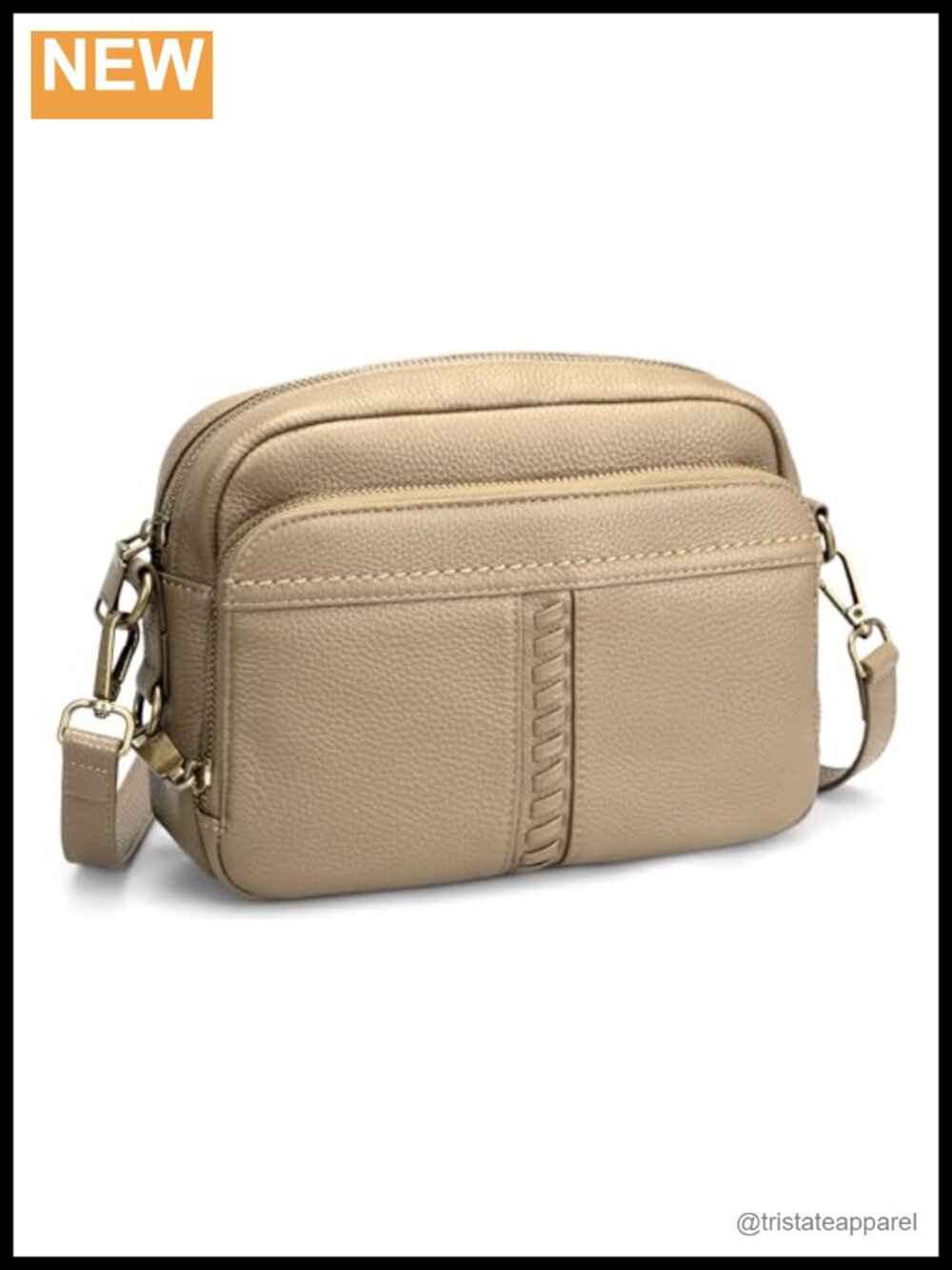Genuine Leather Crossbody Bag Anti Theft RFID Wallet Adjustable Strap